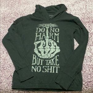 Human unlimited long sleeve hooded tee